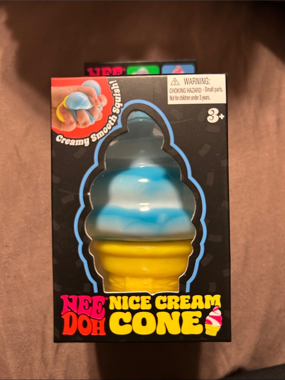 Needoh Nice Cream Cone Squishy Toy - Blue & Yellow